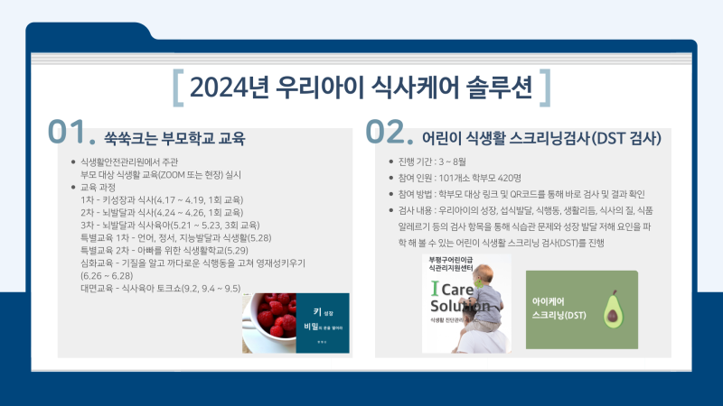 2024년 우리아이 식사케어 솔루션