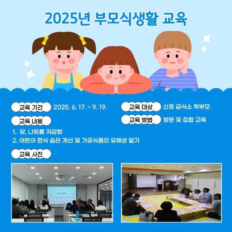 2025년 부모식생활 교육