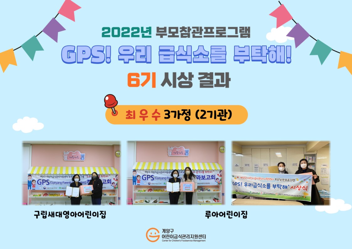 2022년 'GPS! 우리 급식소를 부탁해!' 프로그램 시상 결과