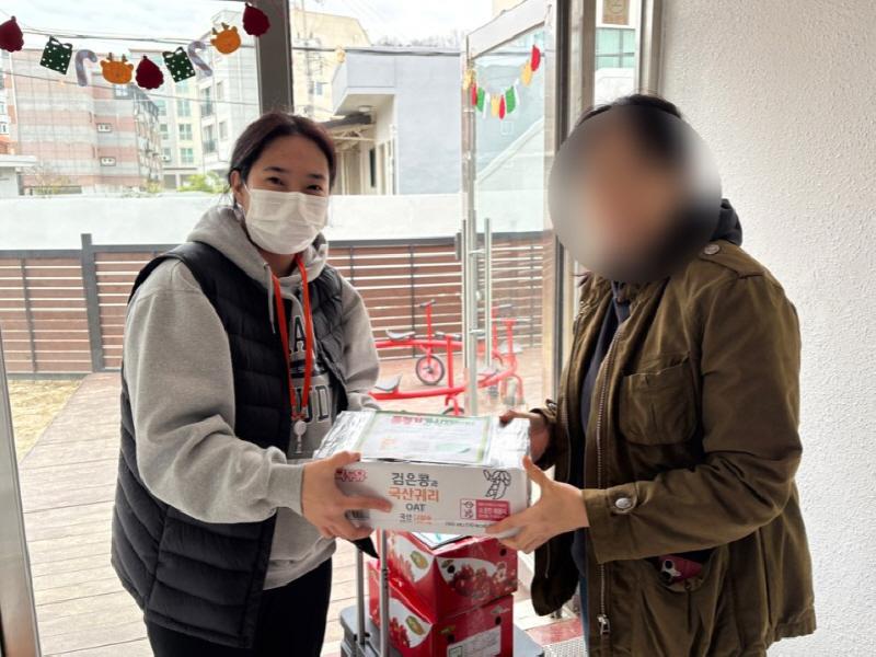 건강디딤키움 동절기 식품 꾸러미 제공