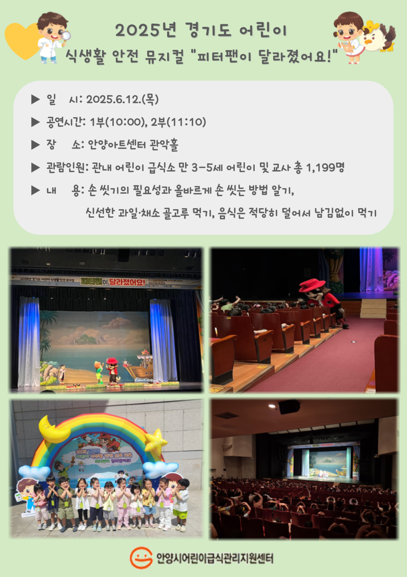 2025년 경기도 어린이 식생활 안전 뮤지컬 "피터팬이 달라졌어요!"