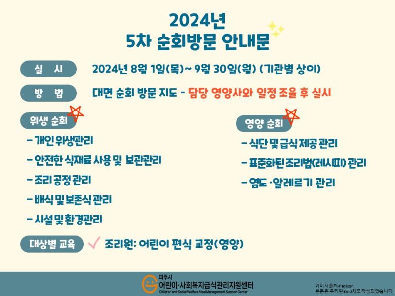 (어린이집,유치원)2024년 5차 순회방문 안내(6회/년)