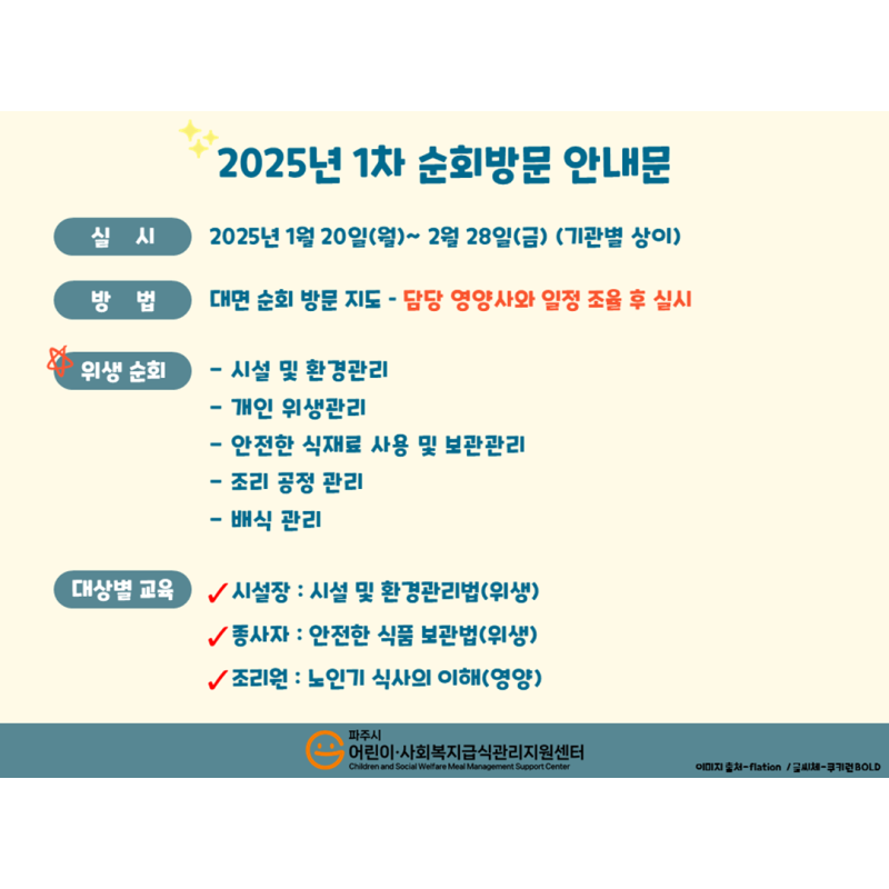 (사회복지급식소) 2025년 1차 순회방문 안내_직접조리