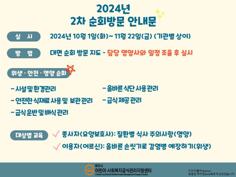 (사회복지급식소) 2024년 2차 순회방문 안내_외부조리