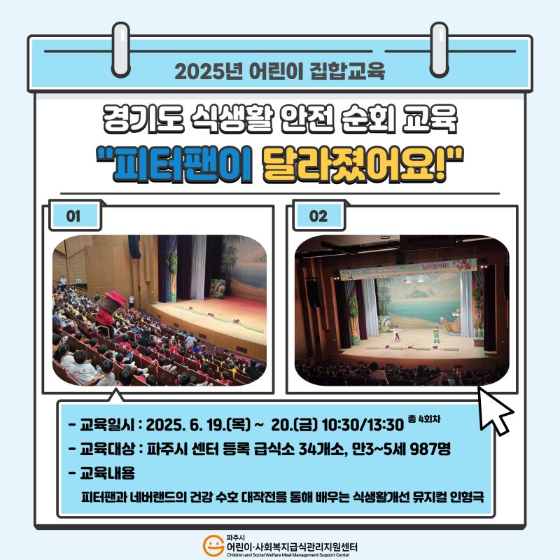 2025년 어린이 집합교육 &quot;피터팬이 달라졌어요!&quot;