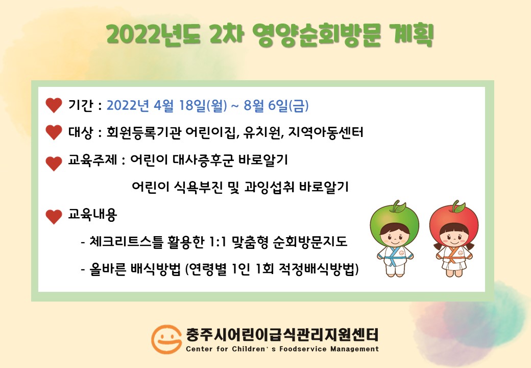 2022년 2차영양순회방문 계획