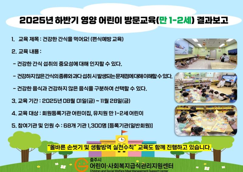 2025년 하반기 영양 만 1-2세 어린이 방문교육 진행 완료