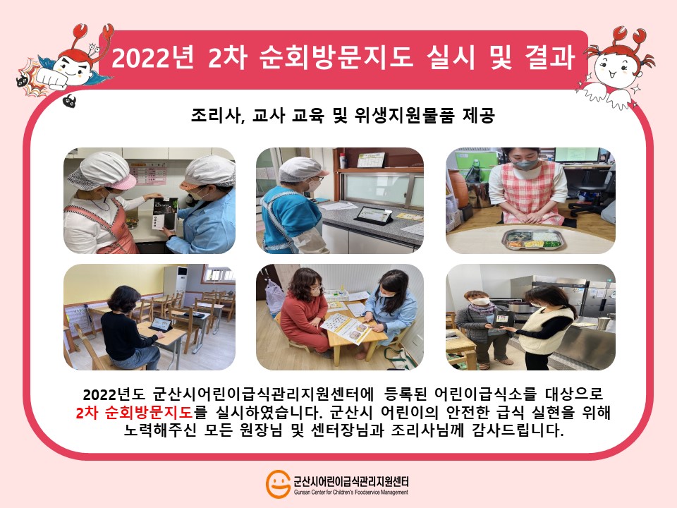 2022년 2차 순회방문지도 실시 및 결과(어린이급식소)