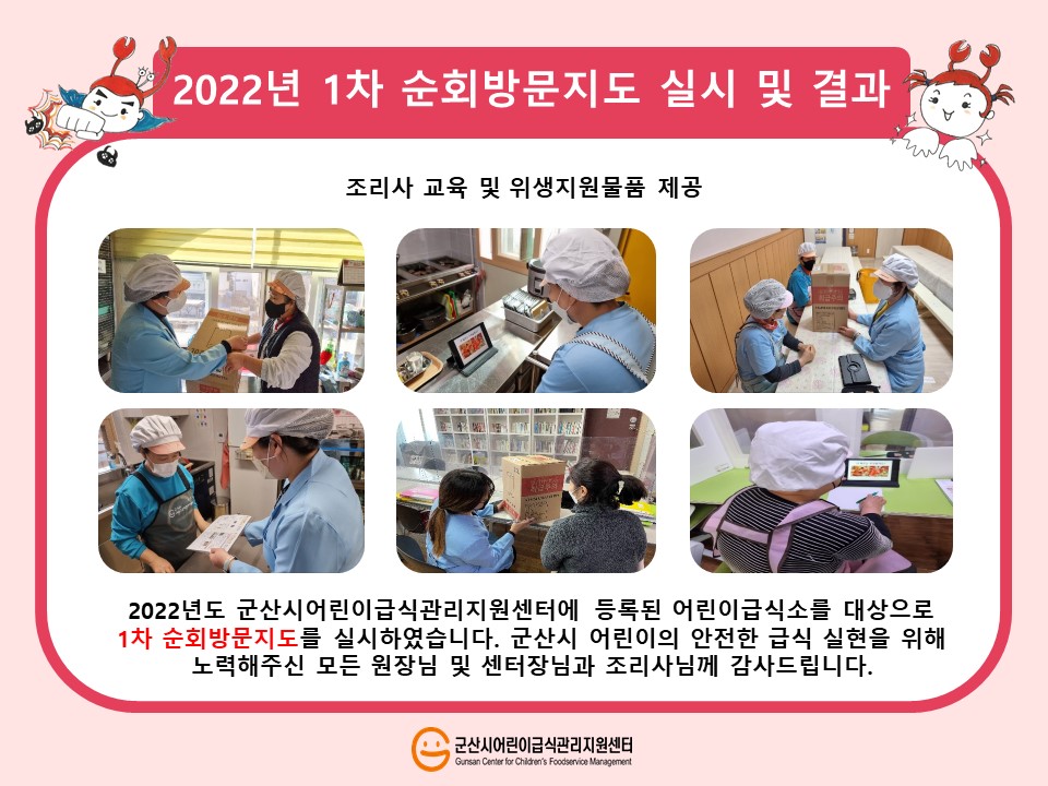 2022년 1차 순회방문지도 실시 및 결과(어린이급식소)