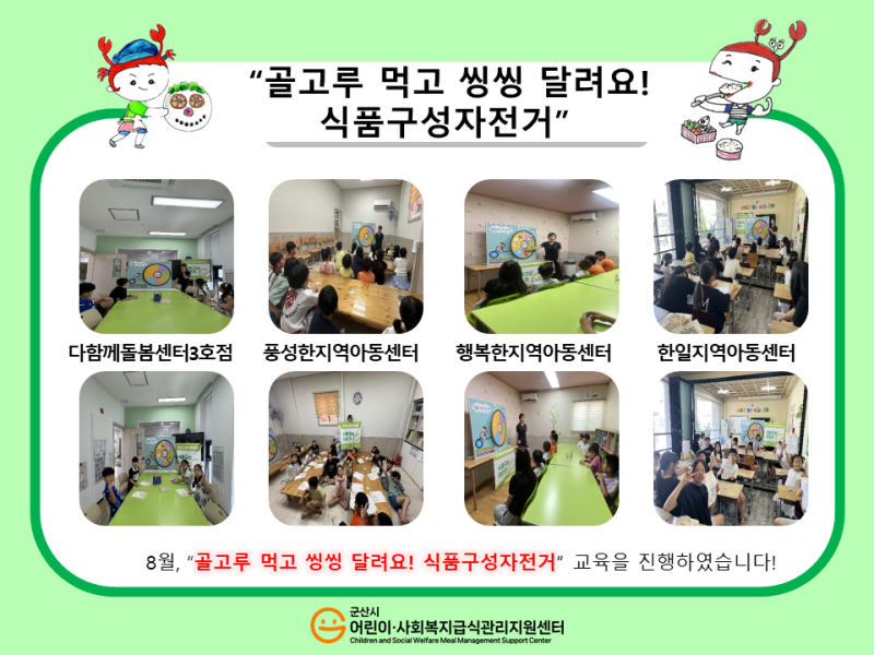 25년 어린이 식생활 교육(골고루 먹고 씽씽 달려요! 식품구성자전거)