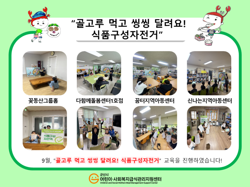 25년 어린이 식생활 교육(골고루 먹고 씽씽 달려요! 식품구성자전거)