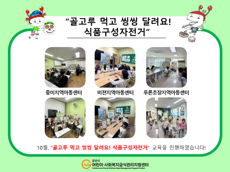 25년 어린이 식생활 교육(골고루 먹고 씽씽 달려요! 식품구성자전거)