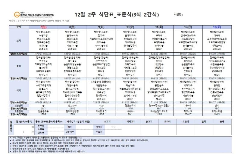 12월 식단표(사회복지)