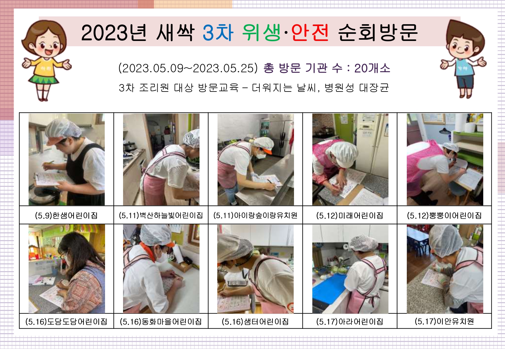 2023년 새싹 3차 위생·안전 순회방문