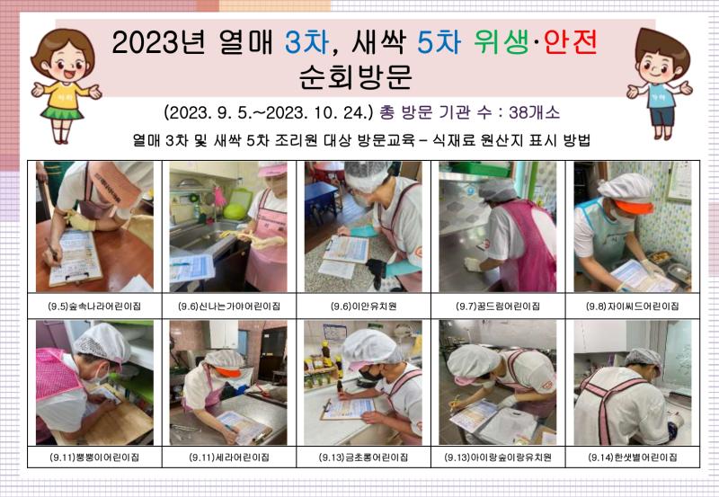 2023년 열매3차·새싹5차 위생·안전 순회방문