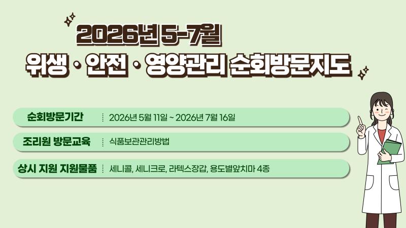 2026년 사회복지급식소 순회방문지도 (5-7월)
