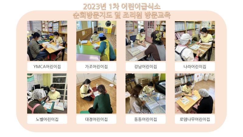 2023년 어린이급식소 4·5차 순회방문 및 조리원 방문교육