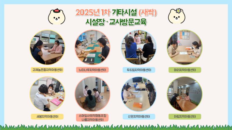 2025년 기타시설 1회차 시설장·교사 방문교육